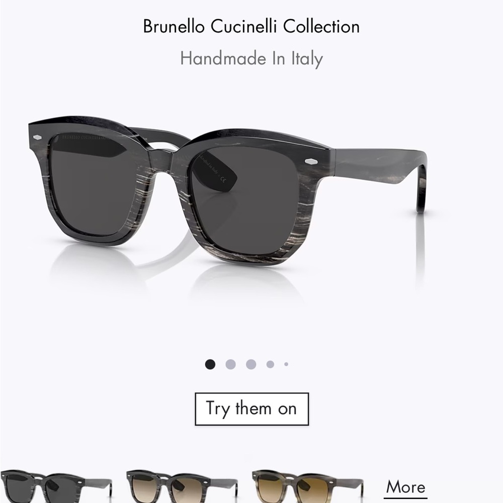 Brunello Cucinelli Black Sunglasses filu buffalo horn - Picture 4 of 9